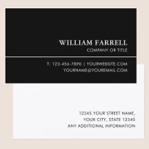 Executivo Profissional Preto Branco Personalizado