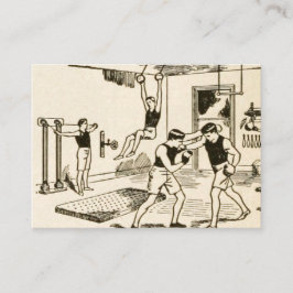Cartão De Visita Exercício Personalizável De Ginásio Vintage