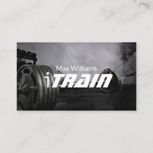 Cartão De Visita Exercício Pessoal de Treinador Empresa de Malhaç