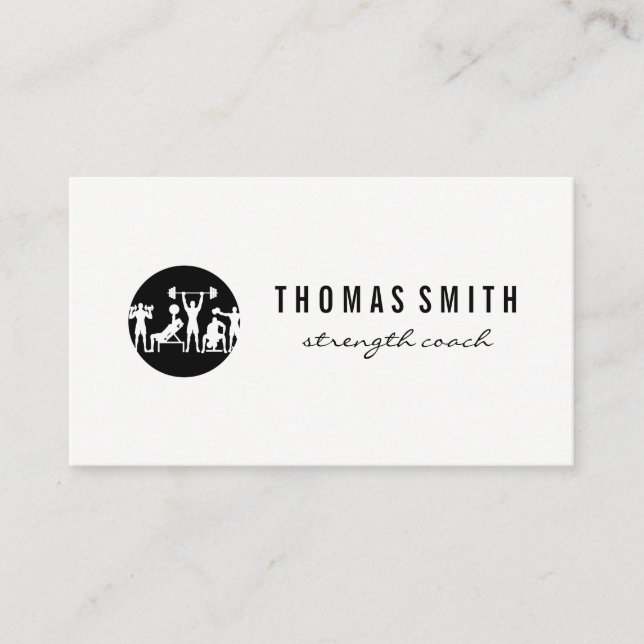 Cartão De Visita Exercícios de treinamento | Malhação (Frente)