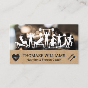 Cartão De Visita Exercícios no ginásio   Workout de malhação