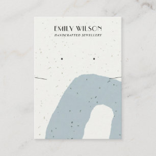 CARTÃO DE VISITA EXIBIÇÃO ABSTRATO BLUE CERAMIC NECKLACE EARRING