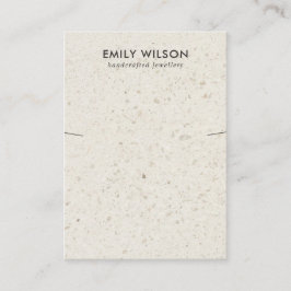 CARTÃO DE VISITA EXIBIÇÃO BRANCA DO TERRAZZO NECKLACE BRACELET