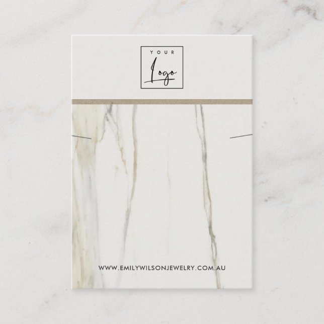 CARTÃO DE VISITA EXIBIÇÃO DA BRACELET NECKLACE DO CALACATTA MARBLE  (Frente)