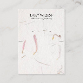 CARTÃO DE VISITA EXIBIÇÃO DE ANDAMENTO DE NECKLACE DE PAPEL PETAL