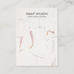 CARTÃO DE VISITA EXIBIÇÃO DE ANDAMENTO DE NECKLACE DE PAPEL PETAL