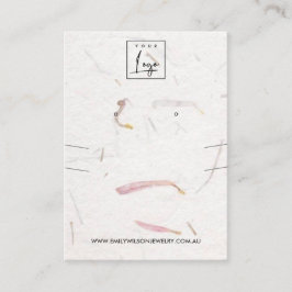 CARTÃO DE VISITA EXIBIÇÃO DE ANDAMENTO DE NECKLACE DE PAPEL PETAL