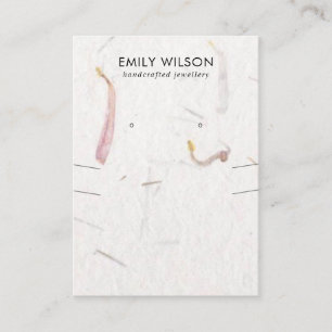 CARTÃO DE VISITA EXIBIÇÃO DE ANDAMENTO DE NECKLACE DE PAPEL PETAL