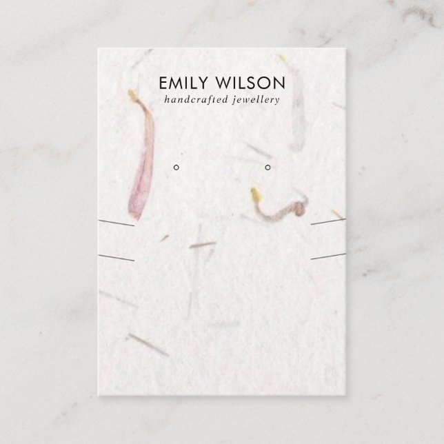 CARTÃO DE VISITA EXIBIÇÃO DE ANDAMENTO DE NECKLACE DE PAPEL PETAL (Frente)