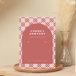 Cartão De Visita Exibição de Arranque Moderno do Meio século Vermel