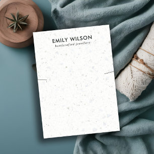 CARTÃO DE VISITA EXIBIÇÃO DE BRACELET DE CINZAS BRANCAS CHIC TERR