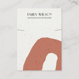 CARTÃO DE VISITA EXIBIÇÃO DE BRACELET DE NECKLACE DE ABSTRATO RUST