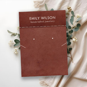 CARTÃO DE VISITA EXIBIÇÃO DE COURA DE COURO DE COURO VERMELHO