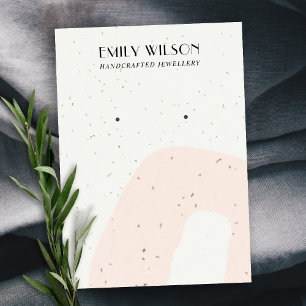 CARTÃO DE VISITA EXIBIÇÃO DE COURO ABSTRATO CERAMIC BLUSH PEACH S