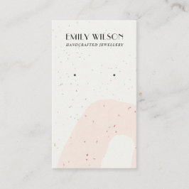 CARTÃO DE VISITA EXIBIÇÃO DE COURO ABSTRATO CERAMIC BLUSH PEACH STU