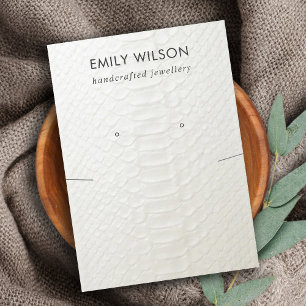 CARTÃO DE VISITA EXIBIÇÃO DE COURO BRANCO DE COURO