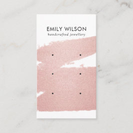 CARTÃO DE VISITA EXIBIÇÃO DE COURO DE COURO ROSA DOURADO PINK STROK