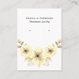 Cartão De Visita Exibição de Gravação de Joias com Aquarelas de Bou