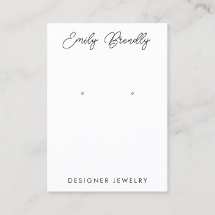 Cartão De Visita Exibição de Gravação de Joias de Script com Letra 