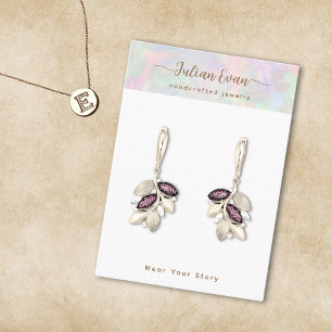 Cartão De Visita Exibição de Joias da Pedra Opal Shiny Holographic