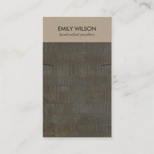 CARTÃO DE VISITA EXIBIÇÃO DE LINHAS DE CINZA DO KRAFT BRONZE NECK