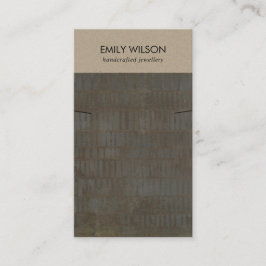 CARTÃO DE VISITA EXIBIÇÃO DE LINHAS DE CINZA DO KRAFT BRONZE NECKLA