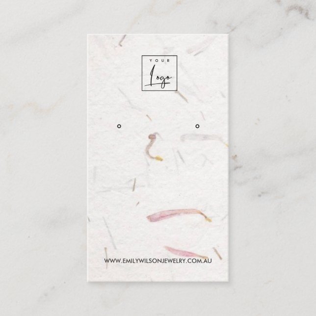 CARTÃO DE VISITA EXIBIÇÃO DE OUTROS ESTUDOS DE PAPEL PETAL BRUTO (Frente)