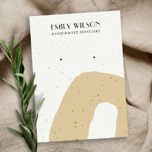 CARTÃO DE VISITA EXIBIÇÃO DE OUVIDO ABSTRATO CERAMIC OCHRE AMAREL