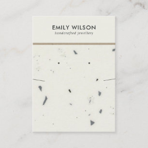 CARTÃO DE VISITA EXIBIÇÃO DE OUVIDO DA CINZA BRANCA CHIC TERRAZZO N