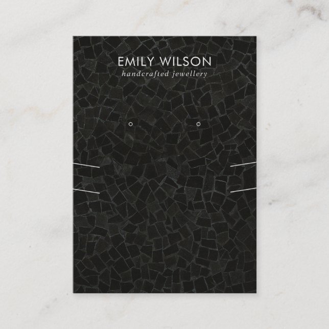 CARTÃO DE VISITA EXIBIÇÃO DE OUVIDO DO NECKLACE DE TEXTURA MOSAIC P (Frente)