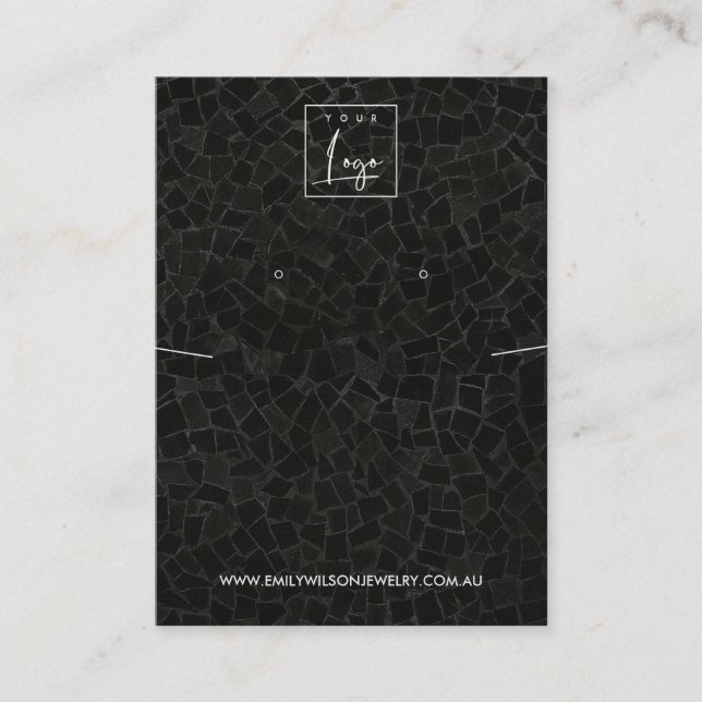 CARTÃO DE VISITA EXIBIÇÃO DE OUVIDO DO NECKLACE DE TEXTURA MOSAIC P (Frente)