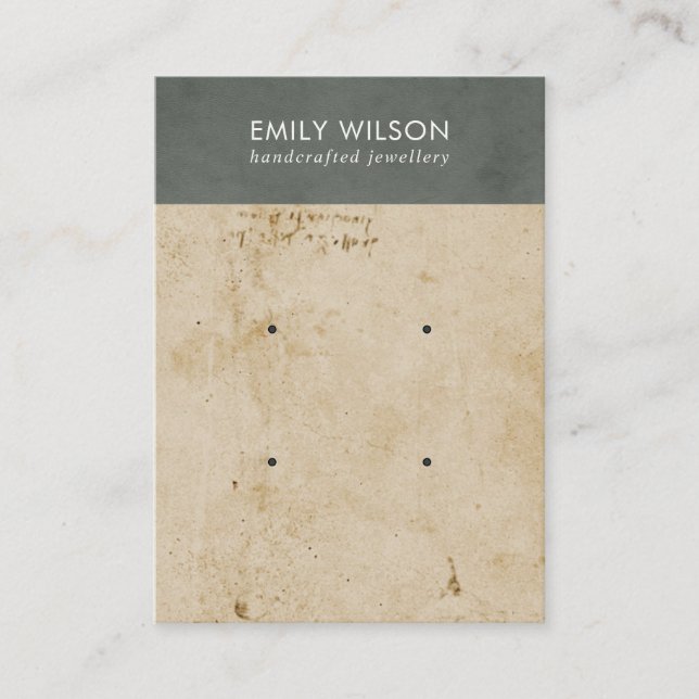 CARTÃO DE VISITA EXIBIÇÃO DE OUVIDO ESTUDO DE ESTUDO DO ANTIGO PAPE (Frente)