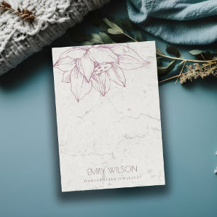 CARTÃO DE VISITA EXIBIÇÃO DE OUVIMENTO SIMPLES DE PINK LOTUS BLUS