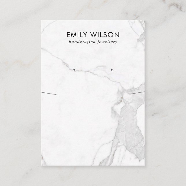 CARTÃO DE VISITA EXIBIÇÃO DE OUVIR DO NECKLACE DE TEXTURA MARÍTIMA  (Frente)