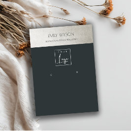 CARTÃO DE VISITA EXIBIÇÃO DE OUVIR LOGOTIPO DE PRATA NEGRA METÁLICA