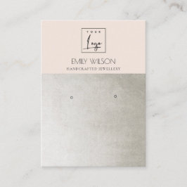 CARTÃO DE VISITA EXIBIÇÃO DE OUVIR O LOGOTIPO DE PINCO BLUSH SILVER