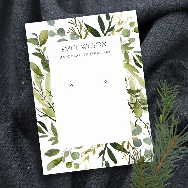 CARTÃO DE VISITA EXIBIÇÃO DE QUADRO DE FILA VERDE LEGAL DO FOLIAGE  (Criador carregado)