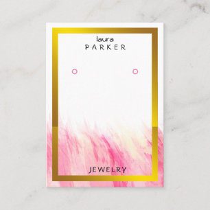 Cartão De Visita Exibição do Designer de Leitura Dourada de Aquar