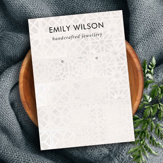 CARTÃO DE VISITA EXIBIÇÃO DO ESTUDO DE EXERCÍCIO DO AZULEJO MARROQU (Criador carregado)