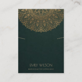 CARTÃO DE VISITA EXIBIÇÃO DO GREEN CLASSIC DOURADO ORNAMENTADO MAND