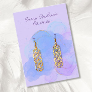 Cartão De Visita Exibição do Holder de Ouvido do Designer Roxo