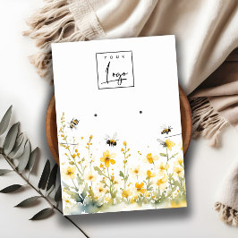 Cartão De Visita Exibição do Logotipo do Colar Amarelo de Pescoço d