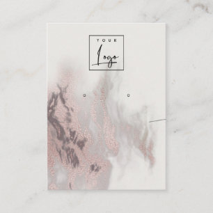 Cartão De Visita Exibição do Logotipo do Colar de Agato Dourado do 