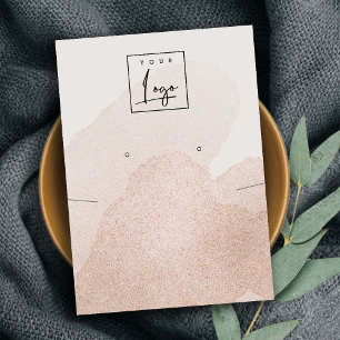 Cartão De Visita Exibição do Logotipo do Colar de Colar com Glitter