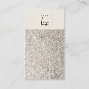 Cartão De Visita Exibição do Logotipo do Colar de Textura de Folha 