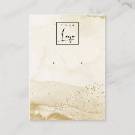 Cartão De Visita Exibição do logotipo do Dourado Arranque Beige Wat