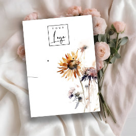 Cartão De Visita Exibição do Logotipo do Narrador de Colar de Flore