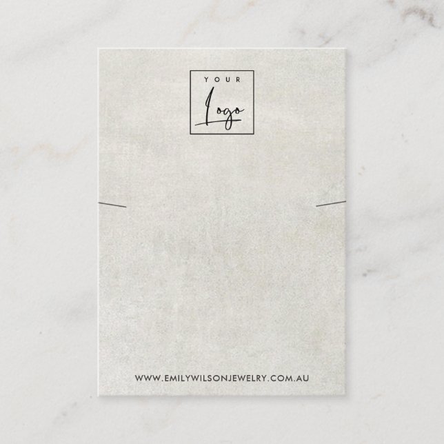 CARTÃO DE VISITA EXIBIÇÃO DO NECKLACE BRACELET DE CINZAS BRANCAS (Frente)