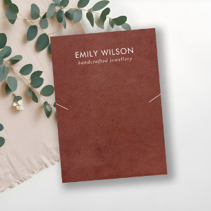 CARTÃO DE VISITA EXIBIÇÃO DO NECKLACE BRACELET DE TEXTO DE COURO VE