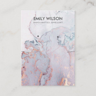 CARTÃO DE VISITA EXIBIÇÃO DO NECKLACE DE ESTUDO MARBLE AGATE MAUVE